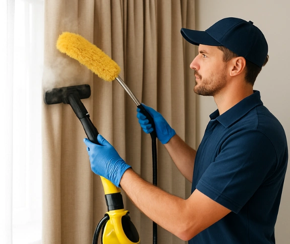 Trusted drapes cleaning technician Matty Curtain Cleaning marsden QLD